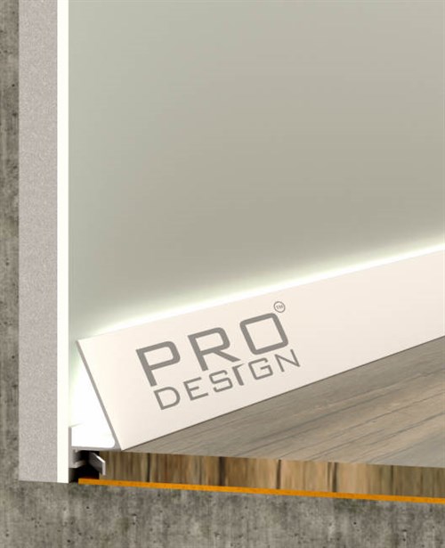 Плинтус Pro Design Corner 570 Белый муар - фото 5211