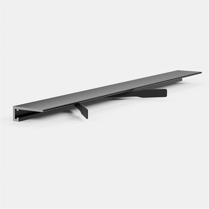 Щелевой плинтус Pro Design MINI 7067 RAL 9005 Черный 7067B - фото 6156