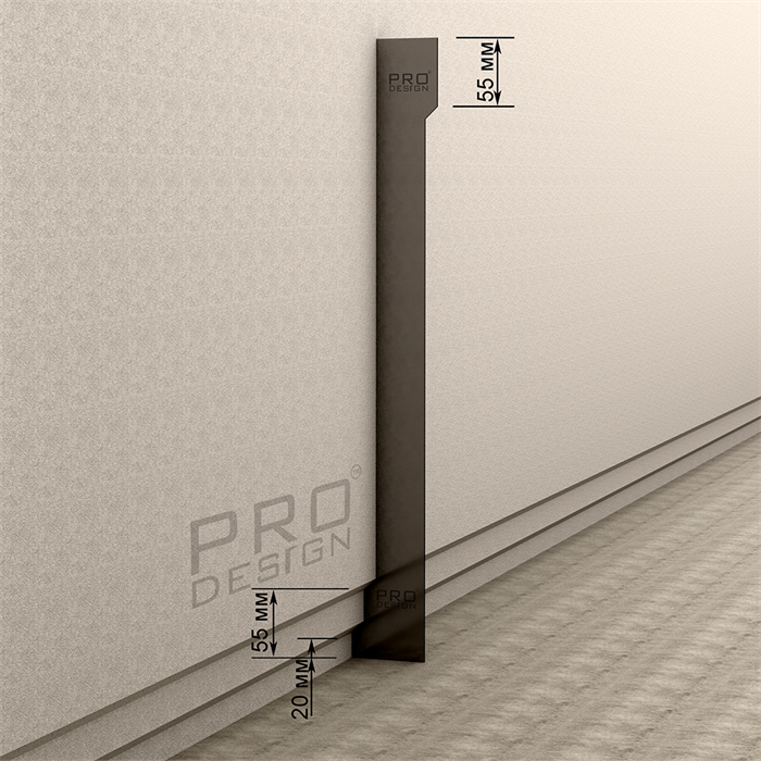 Шаблон для монтажа теневого плинтуса Pro Design Slim 723, сталь 1797 - фото 7057