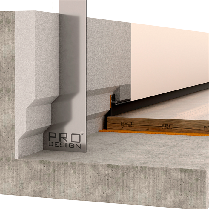 Шаблон для монтажа теневого плинтуса Pro Design 1269, сталь 1796