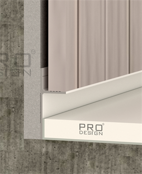 Теневой плинтус скрытого монтажа Pro Design Panel 7208 Белый муар