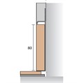 МДФ вставка в плинтус Pro Design 80 мм (грунт под покраску) IN80MDF