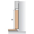 МДФ вставка в плинтус Pro Design 80 мм (матовая эмаль по RAL) IN80RAL